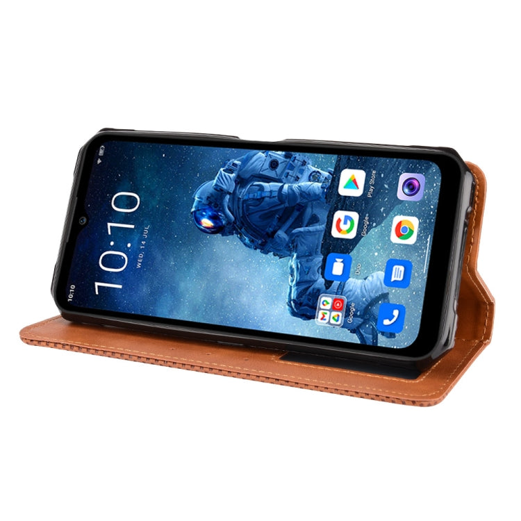 For Oukitel WP13 5G Magnetic Buckle Retro Crazy Horse Texture Horizontal Flip Leather Case with Holder & Card Slots & Photo Frame