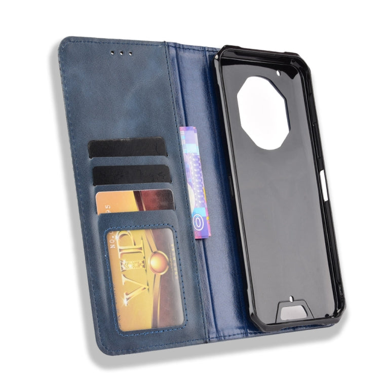 For Oukitel WP13 5G Magnetic Buckle Retro Crazy Horse Texture Horizontal Flip Leather Case with Holder & Card Slots & Photo Frame