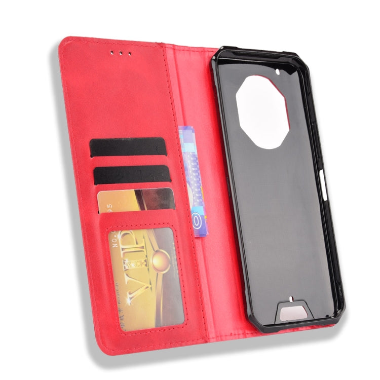For Oukitel WP13 5G Magnetic Buckle Retro Crazy Horse Texture Horizontal Flip Leather Case with Holder & Card Slots & Photo Frame