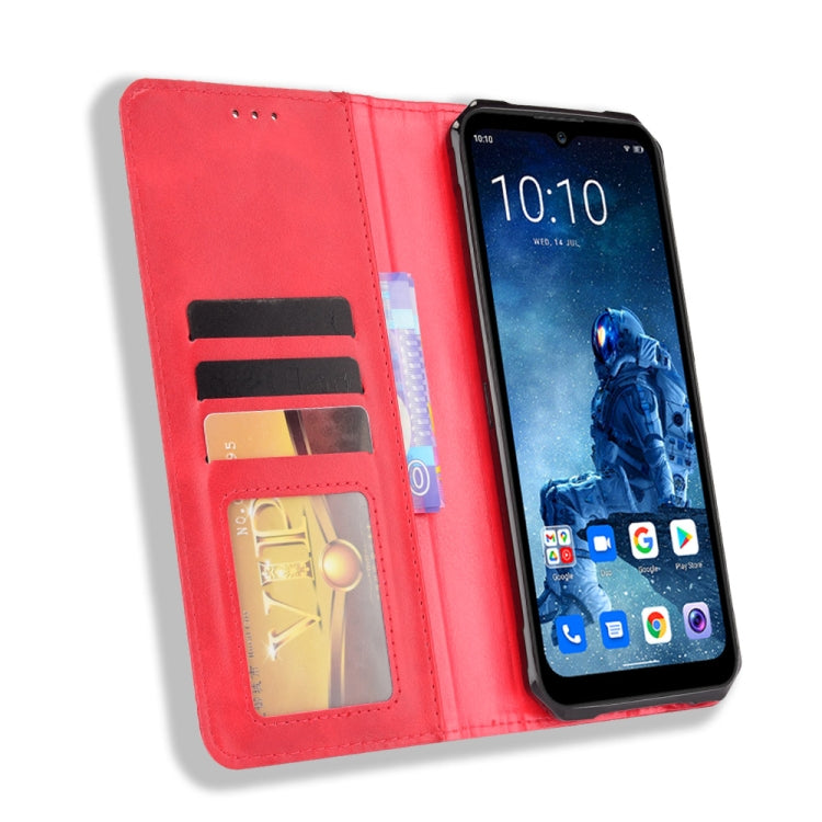 For Oukitel WP13 5G Magnetic Buckle Retro Crazy Horse Texture Horizontal Flip Leather Case with Holder & Card Slots & Photo Frame