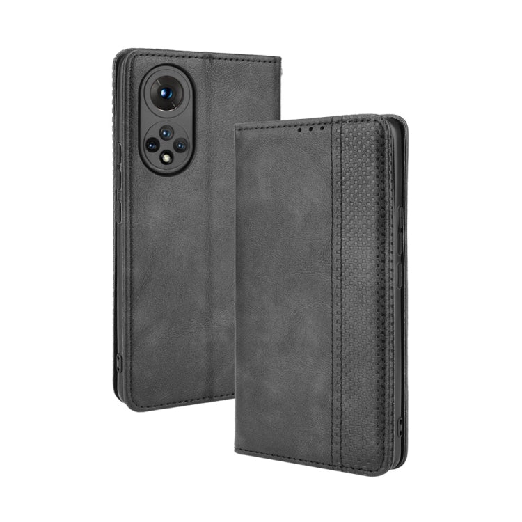 For Honor 50 Magnetic Buckle Retro Crazy Horse Texture Horizontal Flip Leather Case with Holder & Card Slots & Photo Frame