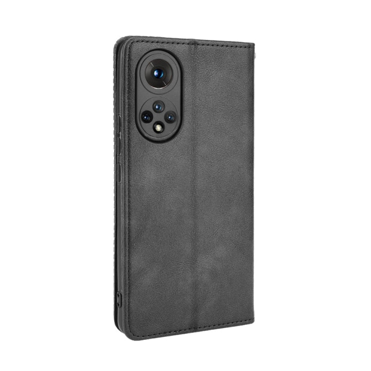 For Honor 50 Magnetic Buckle Retro Crazy Horse Texture Horizontal Flip Leather Case with Holder & Card Slots & Photo Frame