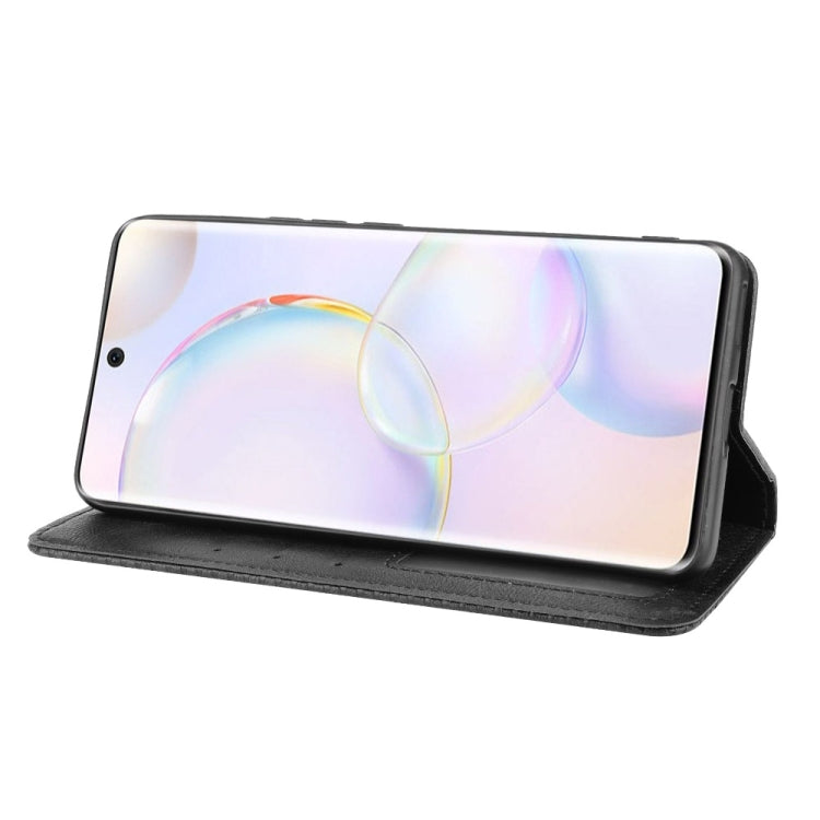 For Honor 50 Magnetic Buckle Retro Crazy Horse Texture Horizontal Flip Leather Case with Holder & Card Slots & Photo Frame