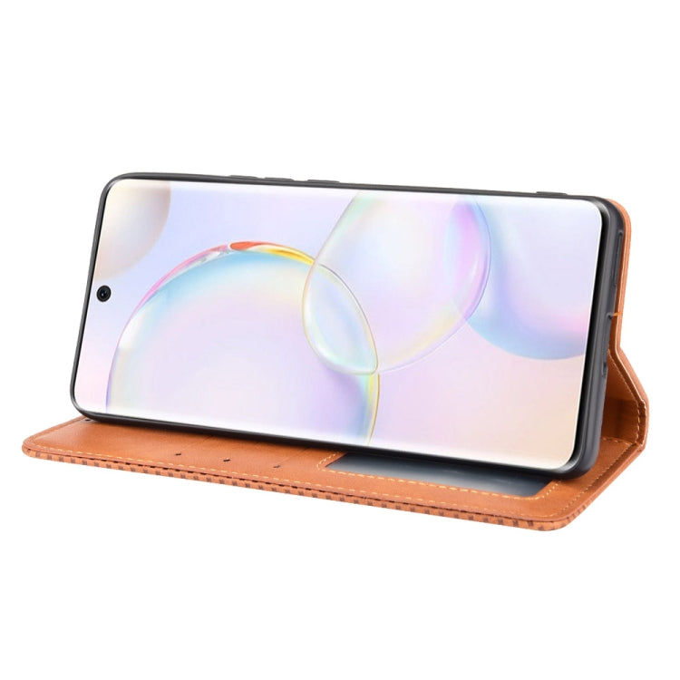 For Honor 50 Magnetic Buckle Retro Crazy Horse Texture Horizontal Flip Leather Case with Holder & Card Slots & Photo Frame