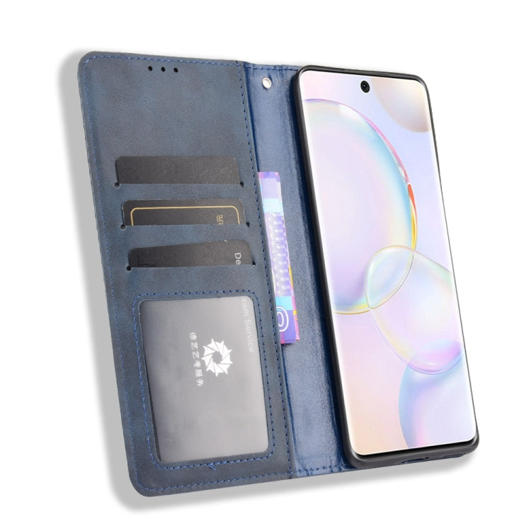 For Honor 50 Magnetic Buckle Retro Crazy Horse Texture Horizontal Flip Leather Case with Holder & Card Slots & Photo Frame