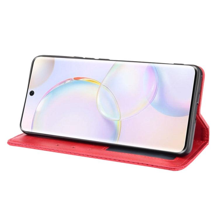 For Honor 50 Magnetic Buckle Retro Crazy Horse Texture Horizontal Flip Leather Case with Holder & Card Slots & Photo Frame