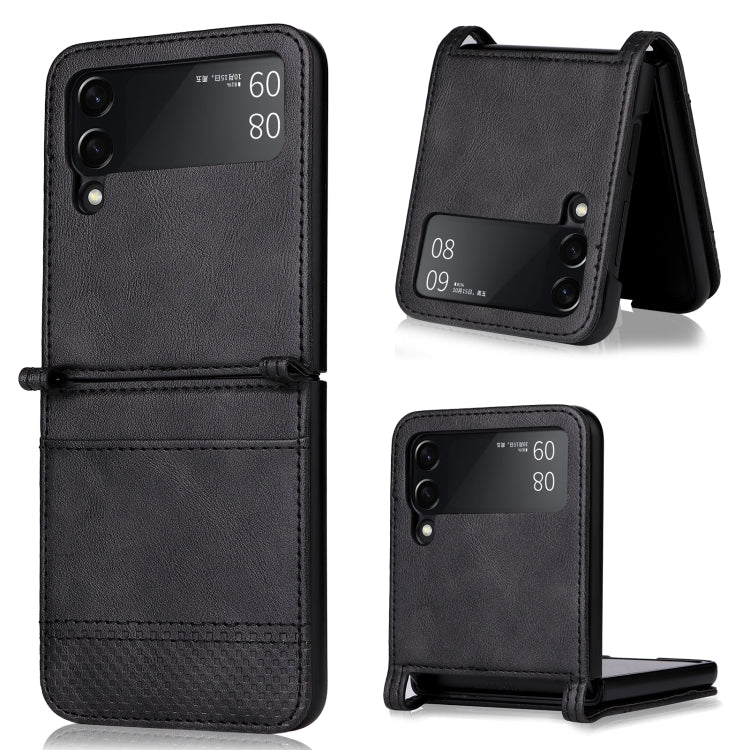 For Samsung Galaxy Z Flip3 5G Retro Crazy Horse Texture Leather Case with Card Slots