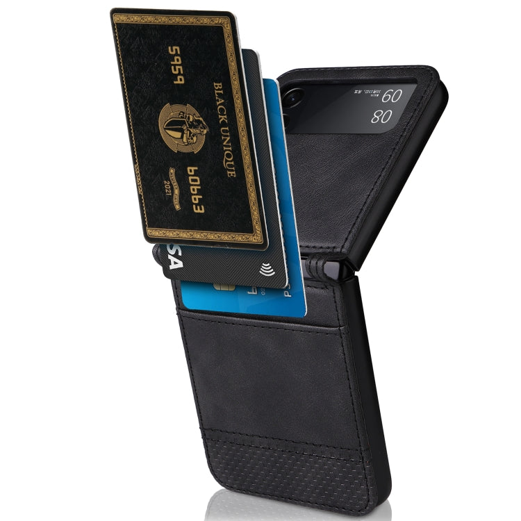 For Samsung Galaxy Z Flip3 5G Retro Crazy Horse Texture Leather Case with Card Slots
