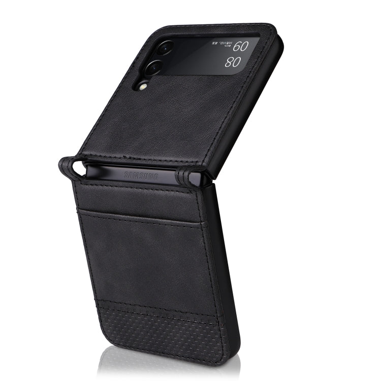 For Samsung Galaxy Z Flip3 5G Retro Crazy Horse Texture Leather Case with Card Slots