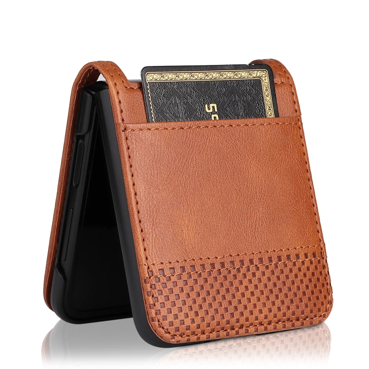 For Samsung Galaxy Z Flip3 5G Retro Crazy Horse Texture Leather Case with Card Slots