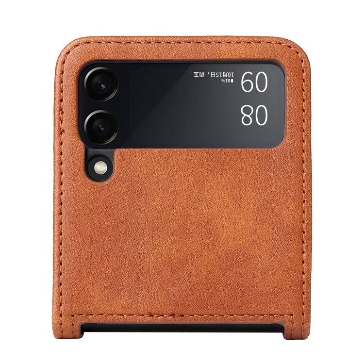 For Samsung Galaxy Z Flip3 5G Retro Crazy Horse Texture Leather Case with Card Slots