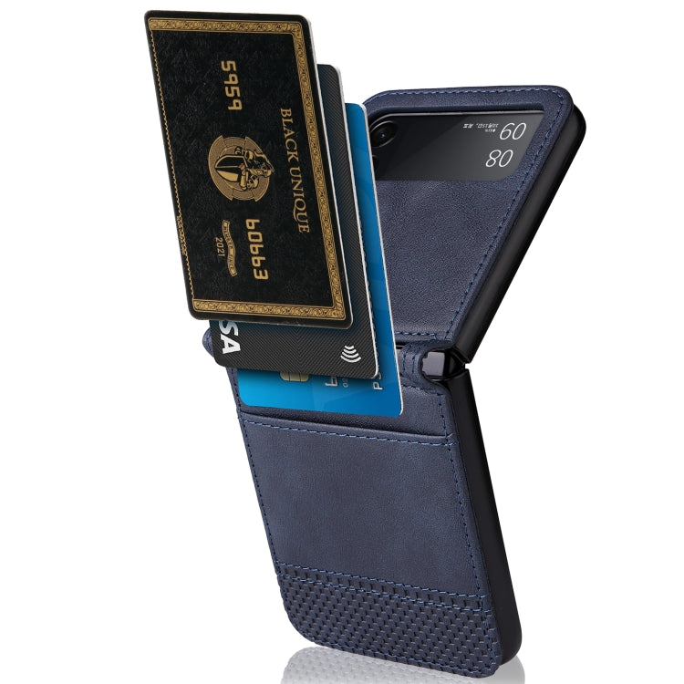 For Samsung Galaxy Z Flip3 5G Retro Crazy Horse Texture Leather Case with Card Slots