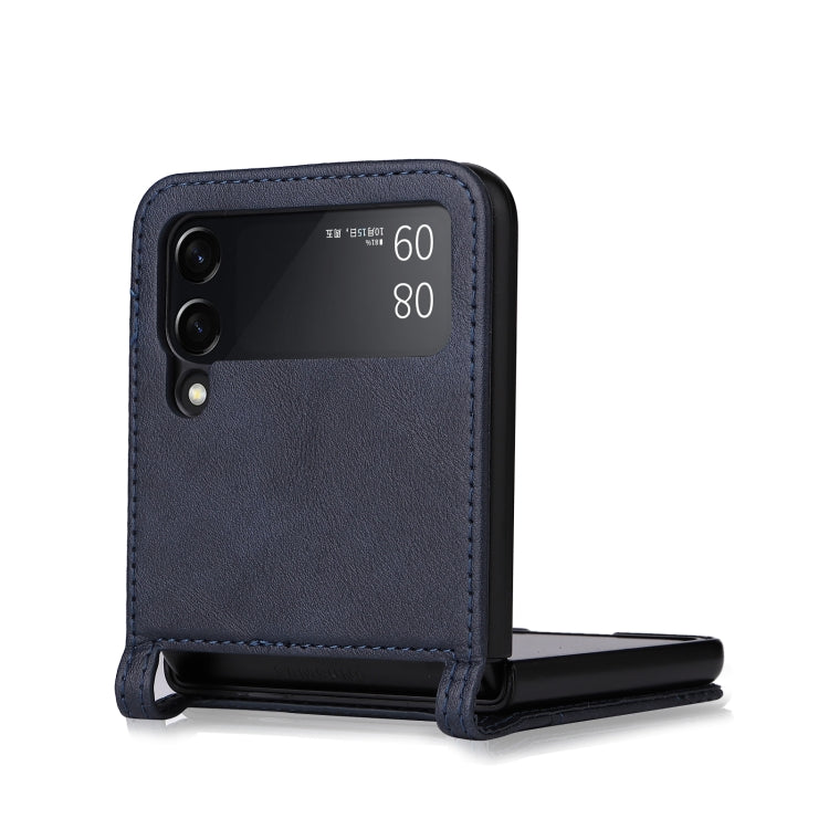 For Samsung Galaxy Z Flip3 5G Retro Crazy Horse Texture Leather Case with Card Slots