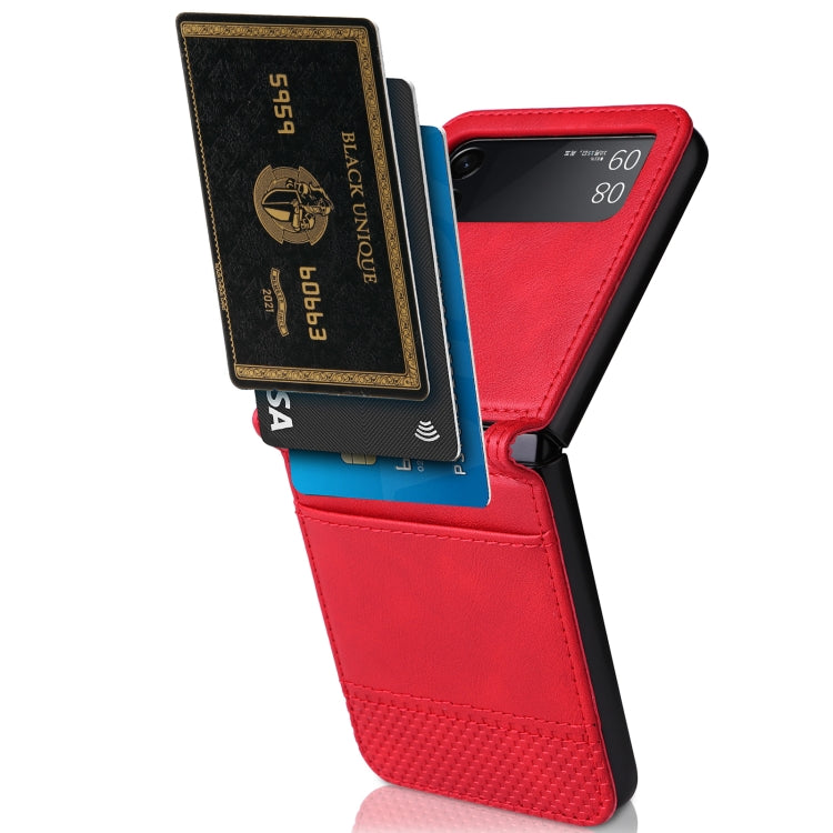 For Samsung Galaxy Z Flip3 5G Retro Crazy Horse Texture Leather Case with Card Slots