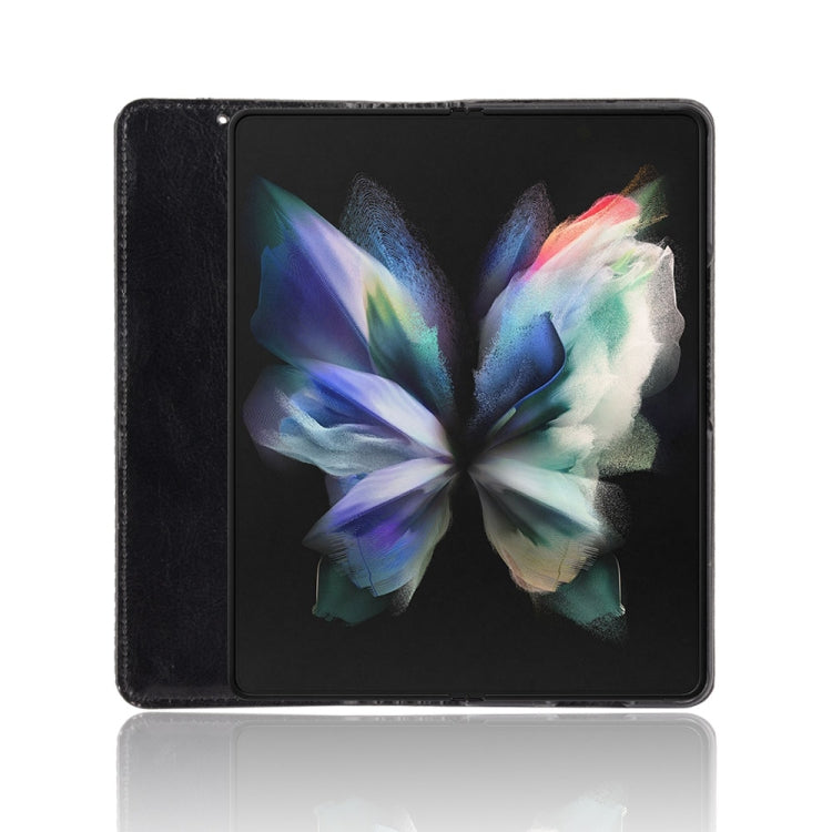 For Samsung Galaxy Z Fold3 5G Retro Crazy Horse Texture Horizontal Flip Leather Case with Pen Slot