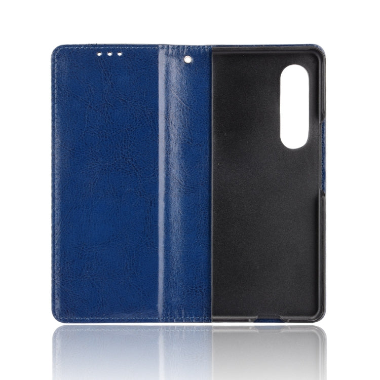 For Samsung Galaxy Z Fold3 5G Retro Crazy Horse Texture Horizontal Flip Leather Case with Pen Slot