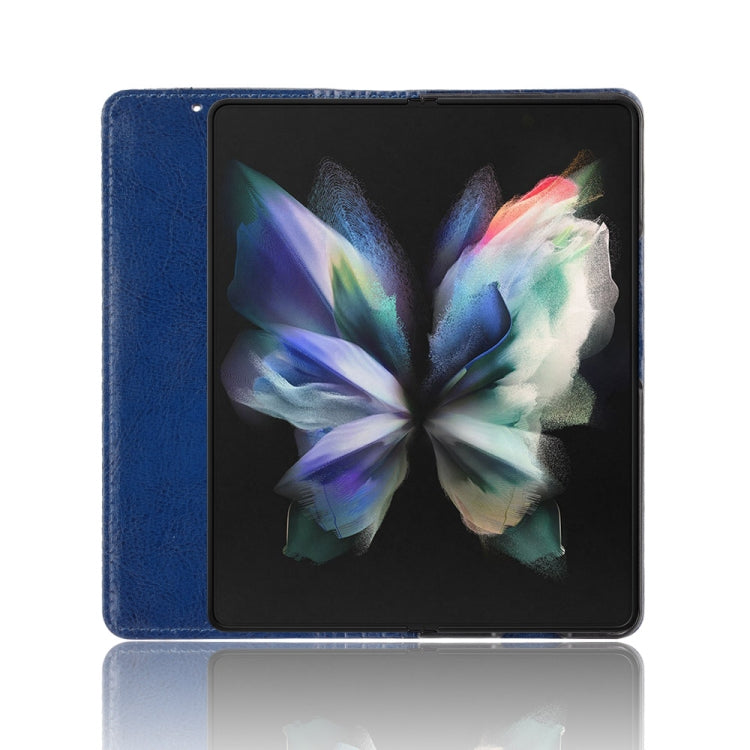 For Samsung Galaxy Z Fold3 5G Retro Crazy Horse Texture Horizontal Flip Leather Case with Pen Slot