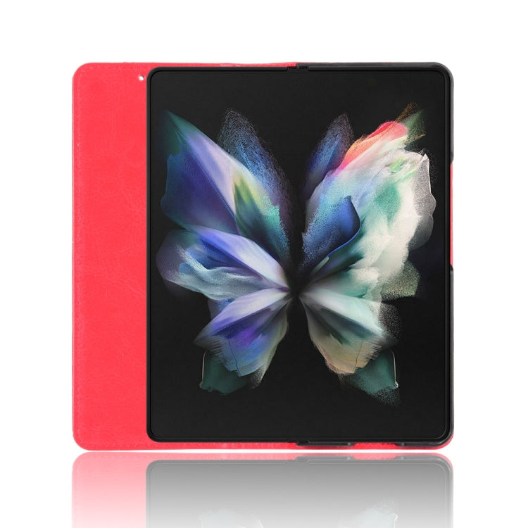 For Samsung Galaxy Z Fold3 5G Retro Crazy Horse Texture Horizontal Flip Leather Case with Pen Slot