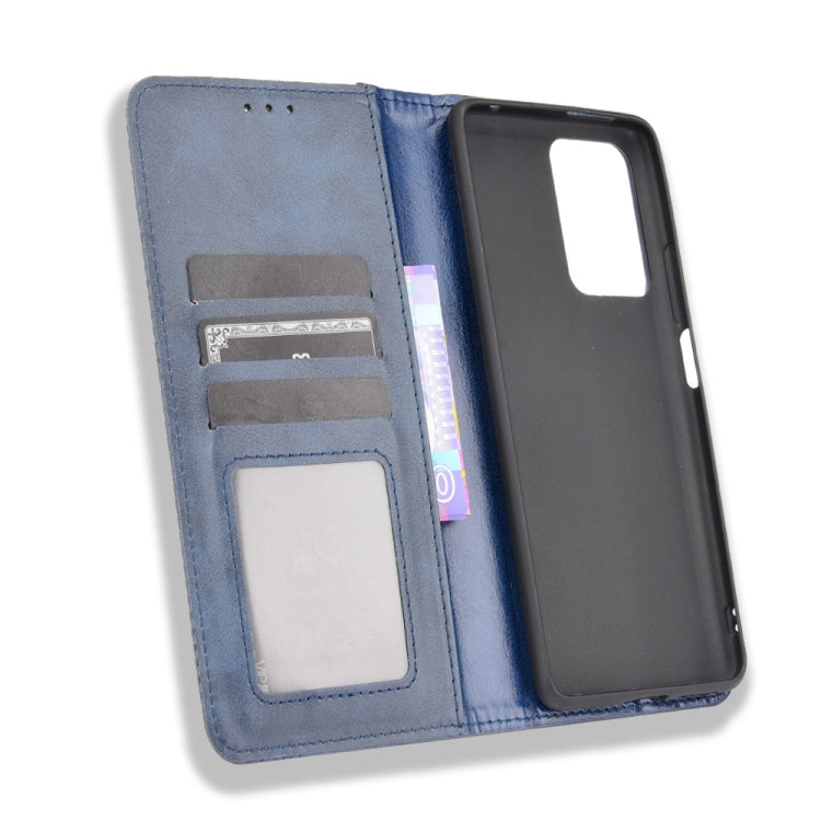 For Xiaomi Mi 11T / 11T Pro Magnetic Buckle Retro Crazy Horse Texture Horizontal Flip Leather Case with Holder & Card Slots & Photo Frame