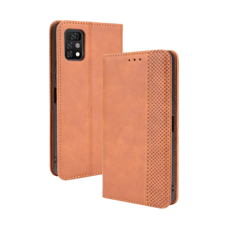 For Umidigi A11 Pro Max Magnetic Buckle Retro Crazy Horse Texture Horizontal Flip Leather Case with Holder & Card Slots & Photo Frame