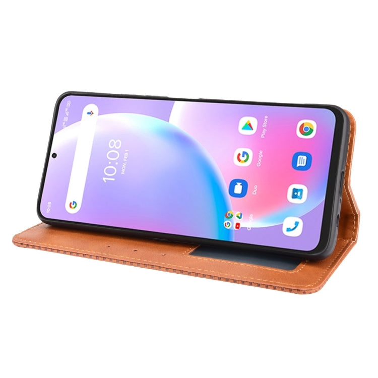 For Umidigi A11 Pro Max Magnetic Buckle Retro Crazy Horse Texture Horizontal Flip Leather Case with Holder & Card Slots & Photo Frame