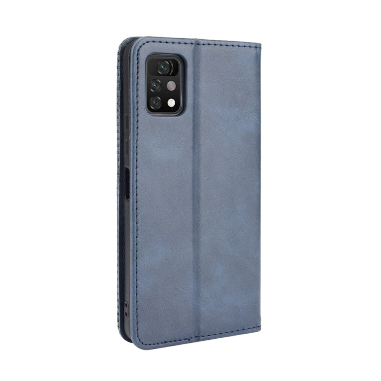For Umidigi A11 Pro Max Magnetic Buckle Retro Crazy Horse Texture Horizontal Flip Leather Case with Holder & Card Slots & Photo Frame