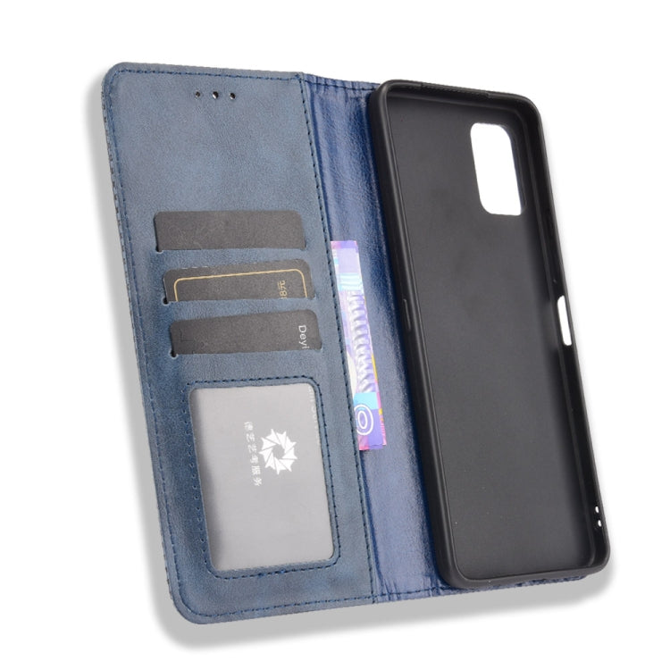 For Umidigi A11 Pro Max Magnetic Buckle Retro Crazy Horse Texture Horizontal Flip Leather Case with Holder & Card Slots & Photo Frame