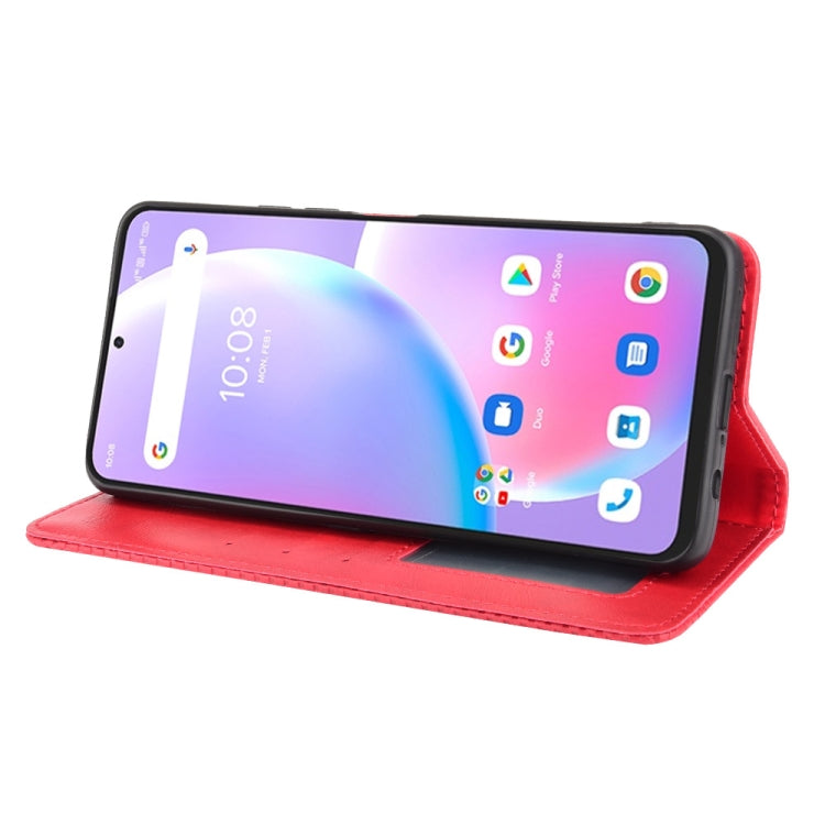 For Umidigi A11 Pro Max Magnetic Buckle Retro Crazy Horse Texture Horizontal Flip Leather Case with Holder & Card Slots & Photo Frame
