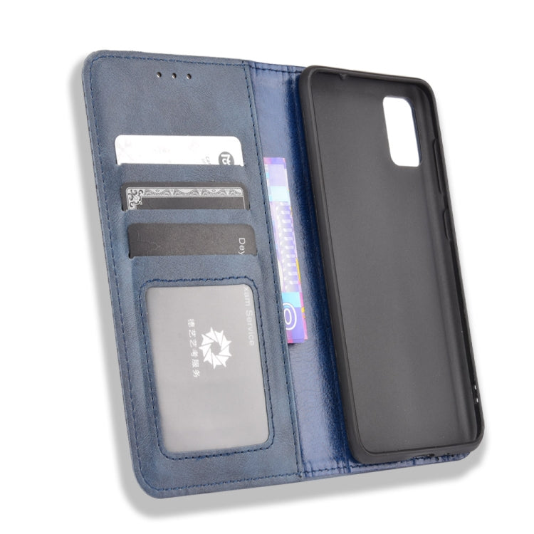 For ZTE Blade A31 Magnetic Buckle Retro Crazy Horse Texture Horizontal Flip Leather Case with Holder & Card Slots & Photo Frame