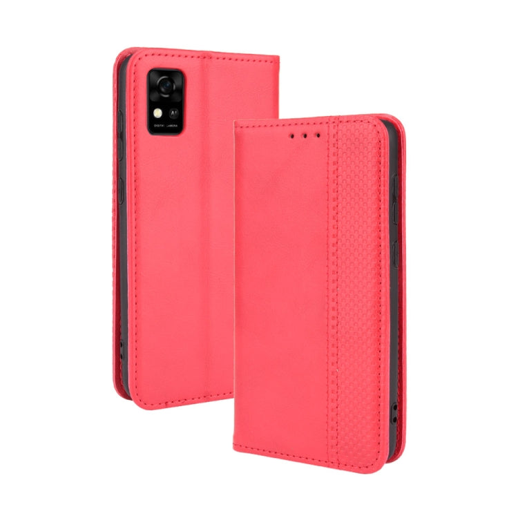 For ZTE Blade A31 Magnetic Buckle Retro Crazy Horse Texture Horizontal Flip Leather Case with Holder & Card Slots & Photo Frame
