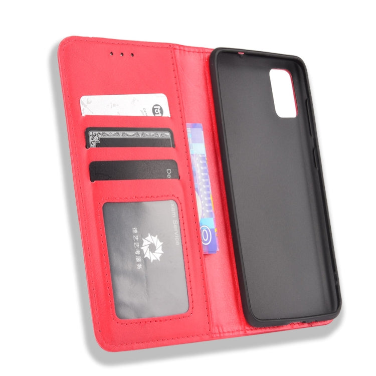 For ZTE Blade A31 Magnetic Buckle Retro Crazy Horse Texture Horizontal Flip Leather Case with Holder & Card Slots & Photo Frame