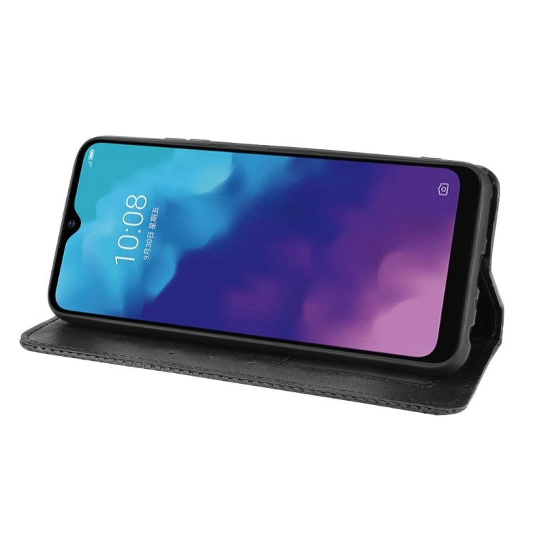 For ZTE Blade V30 Vita / V2022 Magnetic Buckle Retro Crazy Horse Texture Horizontal Flip Leather Case with Holder & Card Slots & Photo Frame