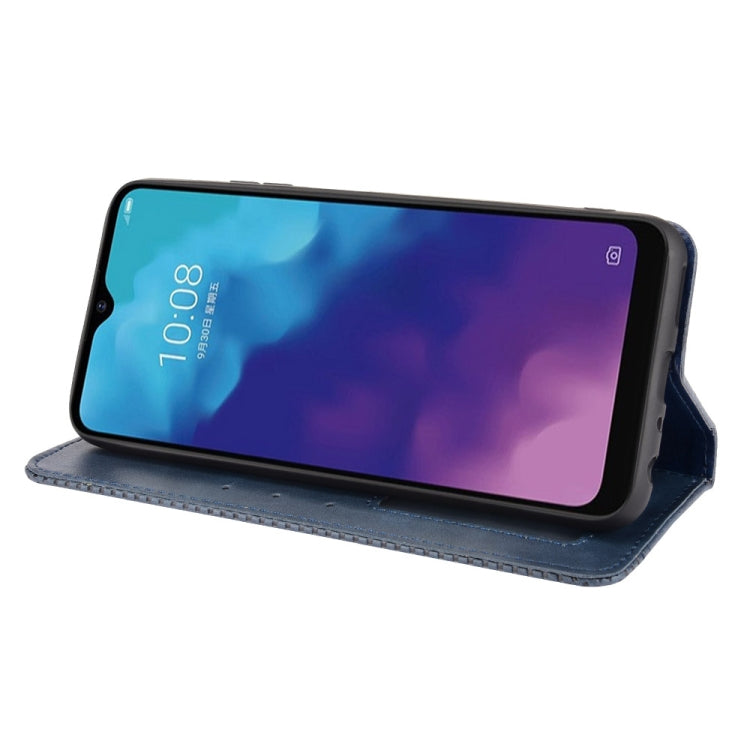 For ZTE Blade V30 Vita / V2022 Magnetic Buckle Retro Crazy Horse Texture Horizontal Flip Leather Case with Holder & Card Slots & Photo Frame