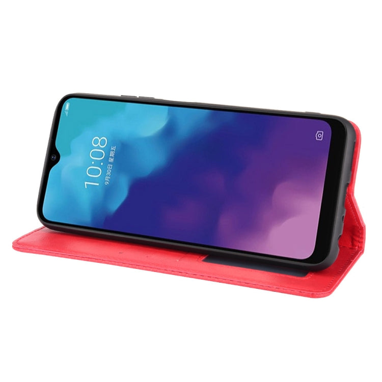 For ZTE Blade V30 Vita / V2022 Magnetic Buckle Retro Crazy Horse Texture Horizontal Flip Leather Case with Holder & Card Slots & Photo Frame