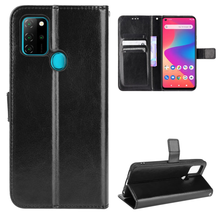 For BLU G91 Crazy Horse Texture Horizontal Flip Leather Case with Holder & Card Slots & Lanyard