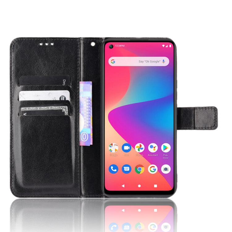 For BLU G91 Crazy Horse Texture Horizontal Flip Leather Case with Holder & Card Slots & Lanyard