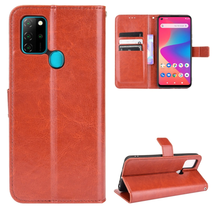 For BLU G91 Crazy Horse Texture Horizontal Flip Leather Case with Holder & Card Slots & Lanyard