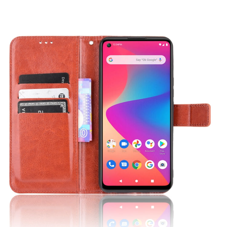 For BLU G91 Crazy Horse Texture Horizontal Flip Leather Case with Holder & Card Slots & Lanyard