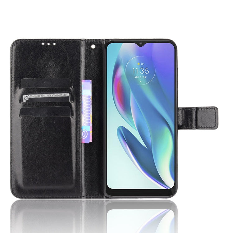 For Motorola Moto G50 5G Crazy Horse Texture Horizontal Flip Leather Case with Holder & Card Slots & Lanyard