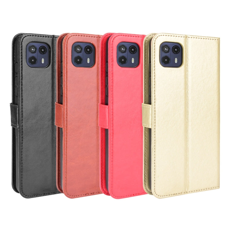 For Motorola Moto G50 5G Crazy Horse Texture Horizontal Flip Leather Case with Holder & Card Slots & Lanyard
