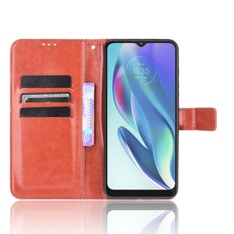 For Motorola Moto G50 5G Crazy Horse Texture Horizontal Flip Leather Case with Holder & Card Slots & Lanyard