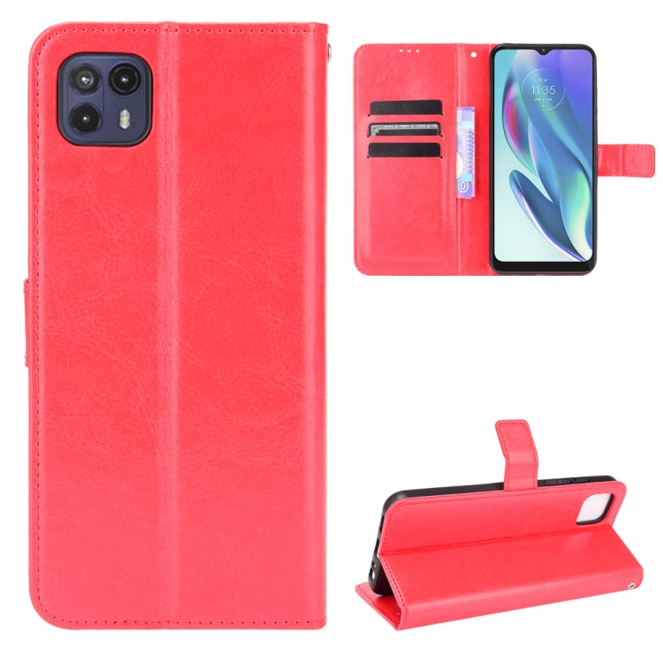 For Motorola Moto G50 5G Crazy Horse Texture Horizontal Flip Leather Case with Holder & Card Slots & Lanyard