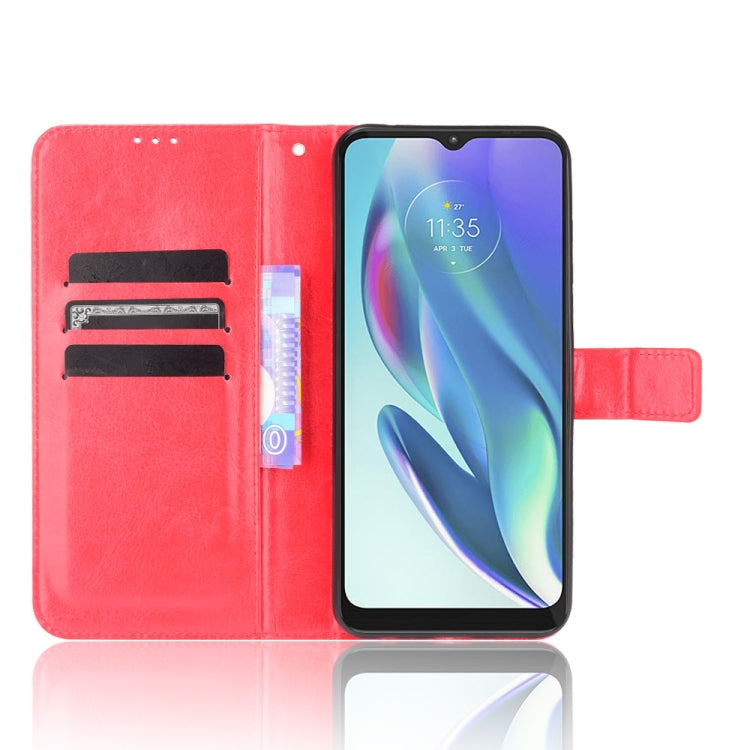 For Motorola Moto G50 5G Crazy Horse Texture Horizontal Flip Leather Case with Holder & Card Slots & Lanyard