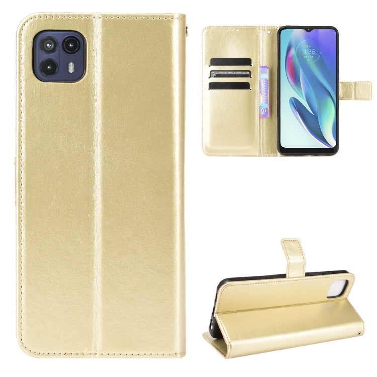 For Motorola Moto G50 5G Crazy Horse Texture Horizontal Flip Leather Case with Holder & Card Slots & Lanyard