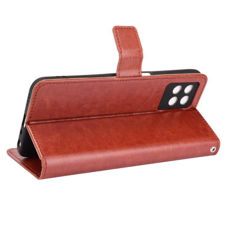 For OPPO Realme 8i Crazy Horse Texture Horizontal Flip Leather Case with Holder & Card Slots & Lanyard