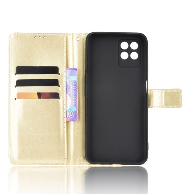 For OPPO Realme 8i Crazy Horse Texture Horizontal Flip Leather Case with Holder & Card Slots & Lanyard