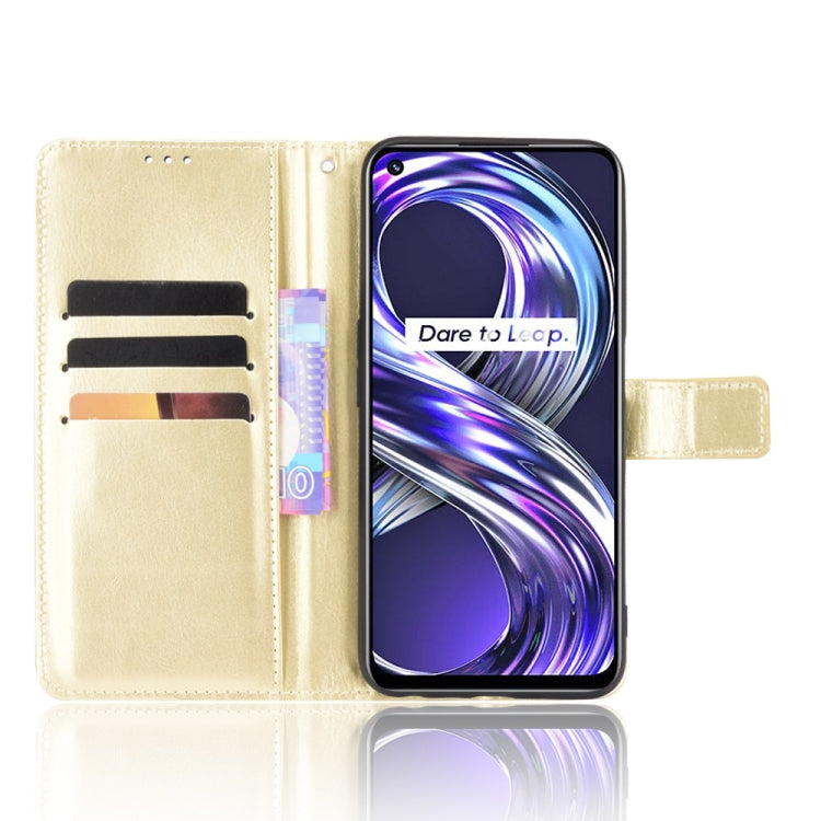 For OPPO Realme 8i Crazy Horse Texture Horizontal Flip Leather Case with Holder & Card Slots & Lanyard