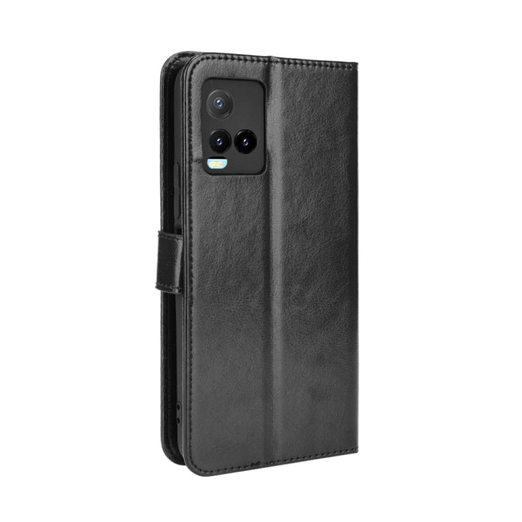 For vivo Y33s / Y21 / Y21s Crazy Horse Texture Horizontal Flip Leather Case with Holder & Card Slots & Lanyard
