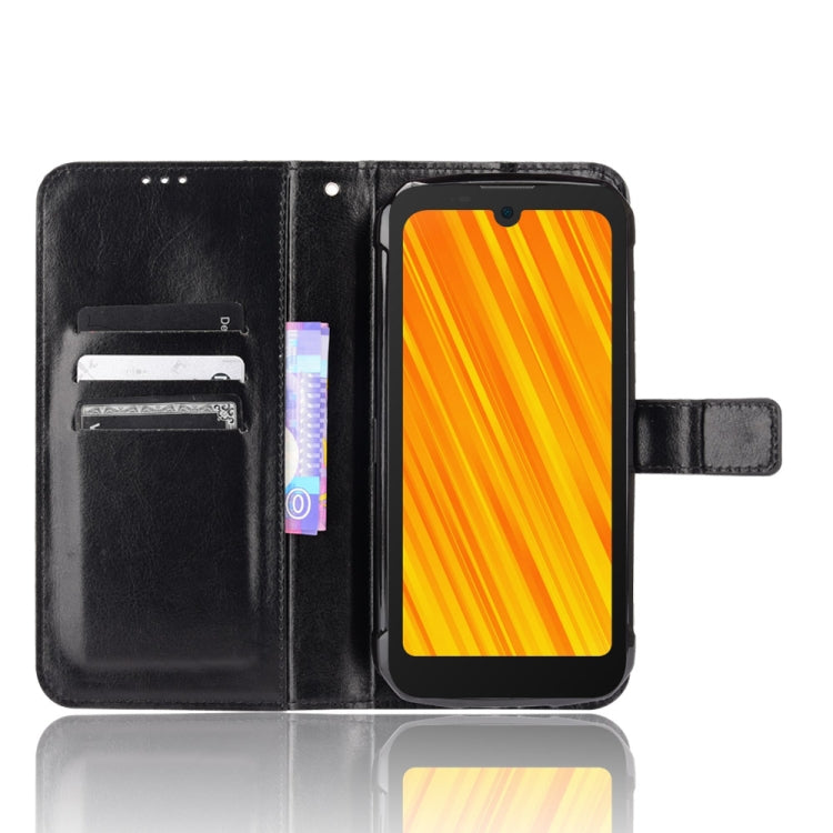 For Doogee S59 / S59 Pro Crazy Horse Texture Horizontal Flip Leather Case with Holder & Card Slots & Lanyard
