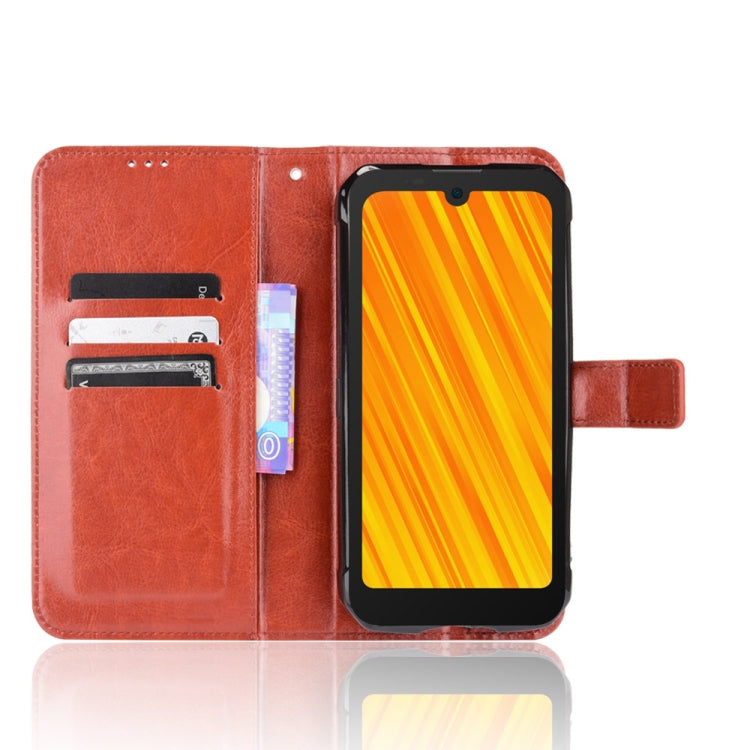 For Doogee S59 / S59 Pro Crazy Horse Texture Horizontal Flip Leather Case with Holder & Card Slots & Lanyard